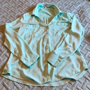Mint colored button up